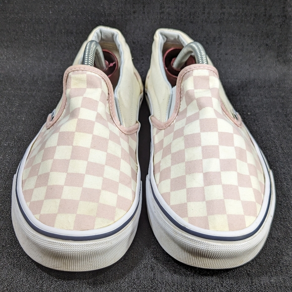 Women's Vans "Off The Wall" Pink Checkerboard Slip-on sz 8 - Picture 2 of 9